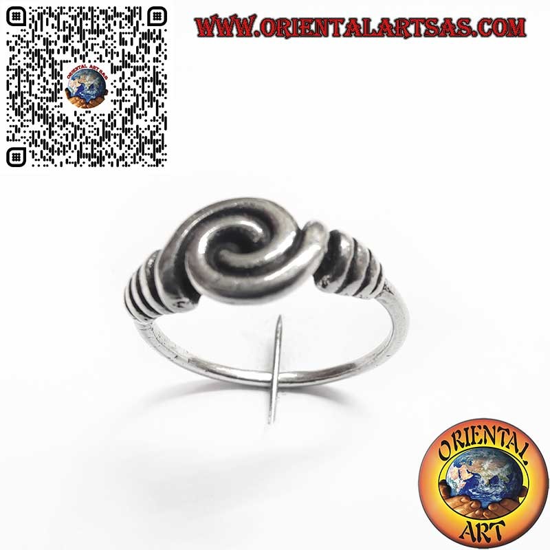 Anillo Artesanal de Plata con Espirales Entretejidas
