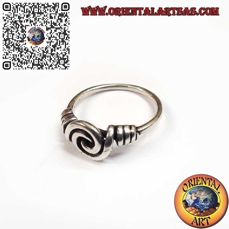 Anello Vichingo in Argento con Spirali – Gioiello Artigianale