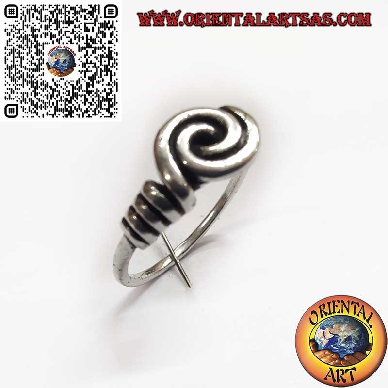 Wikinger-inspirierter Silberring mit Spiralen – Handgefertigter Schmuck