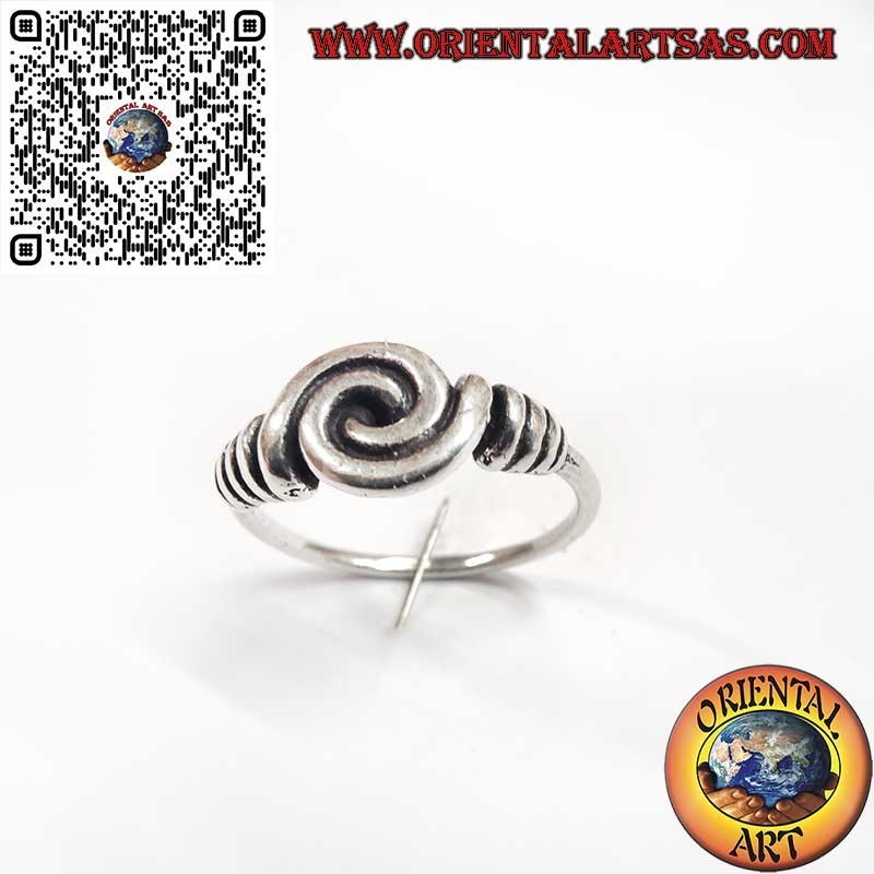 Wikinger-inspirierter Silberring mit Spiralen – Handgefertigter Schmuck