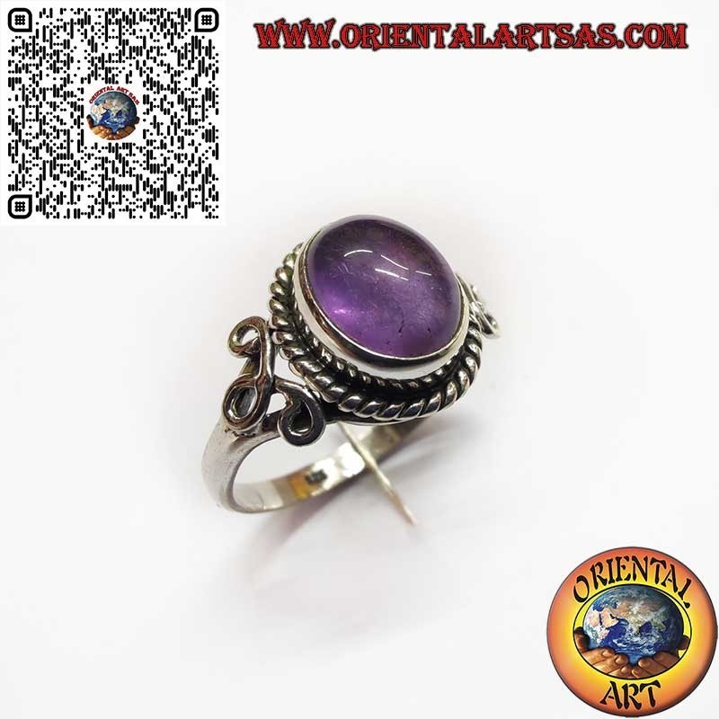 Amethyst-Silberring – Handgefertigte Eleganz und Natürliche Energie