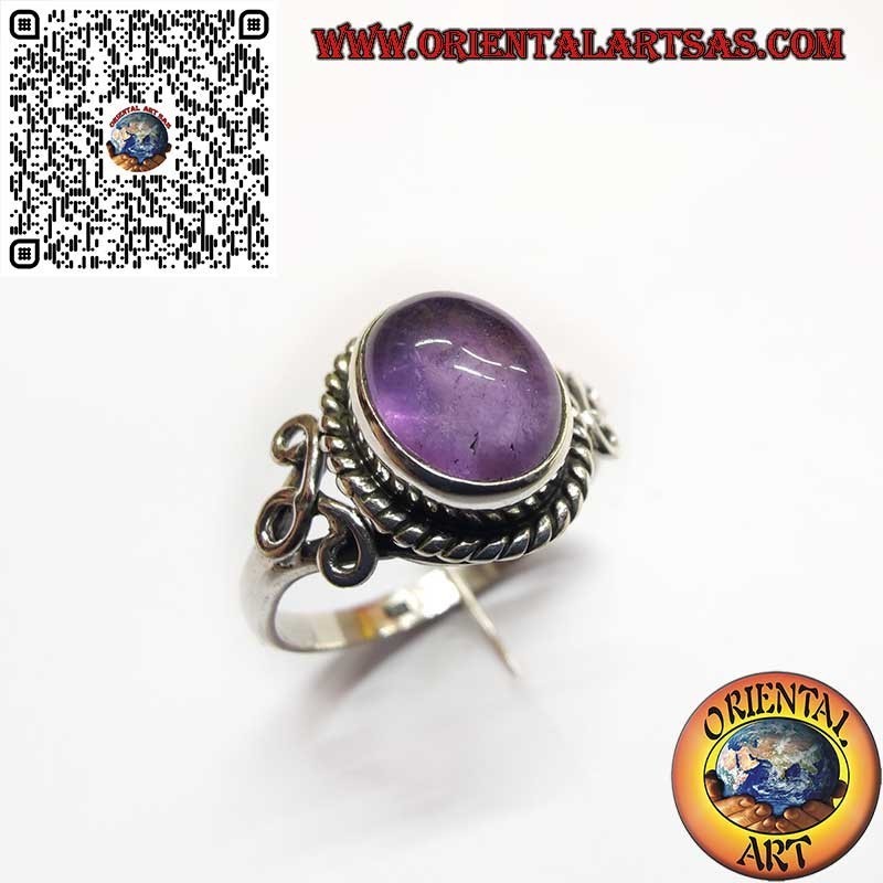 Silver Amethyst Ring – Handcrafted Elegance and Natural Energy