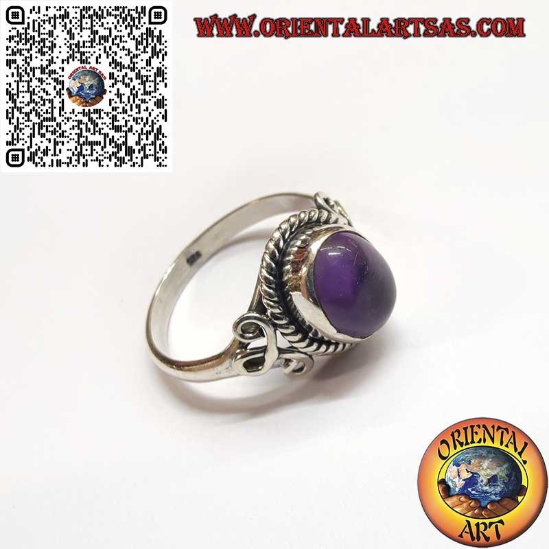 Amethyst-Silberring – Handgefertigte Eleganz und Natürliche Energie
