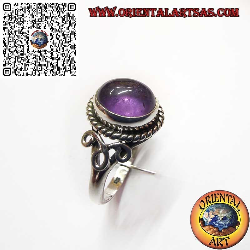 Silver Amethyst Ring – Handcrafted Elegance and Natural Energy