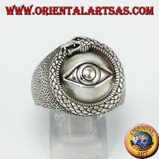 Bague en argent, Ouroboros de l'oeil éclairé
