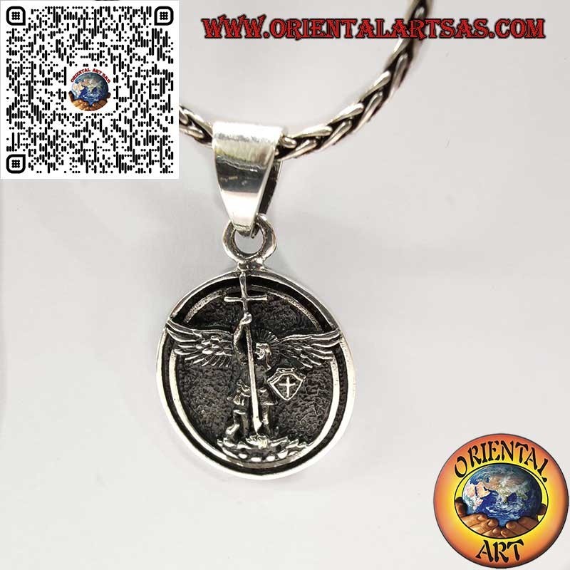 925 Silver St Michael Archangel Guardian Angel Pendant | Protection