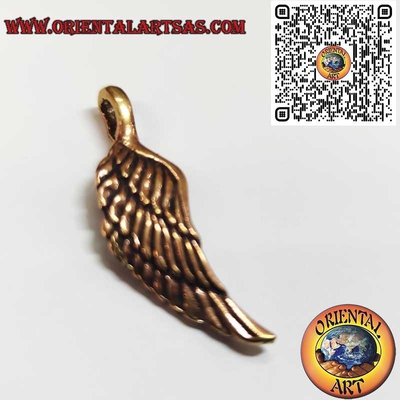 Bronzeanhänger Engelsflügel 3D | Schutzsymbol