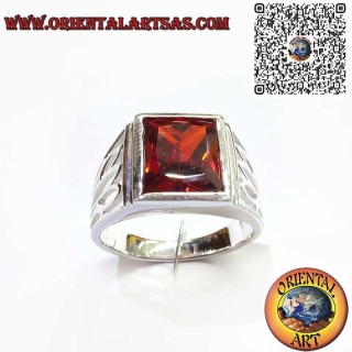 Men’s 925 Silver Ring with Garnet – Elegant Handcrafted Design