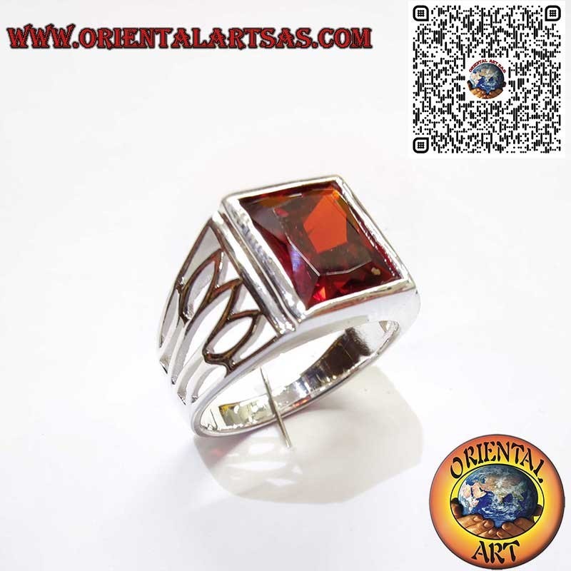 Anillo para Hombre en Plata 925 con Granate – Diseño Artesanal y Elegante