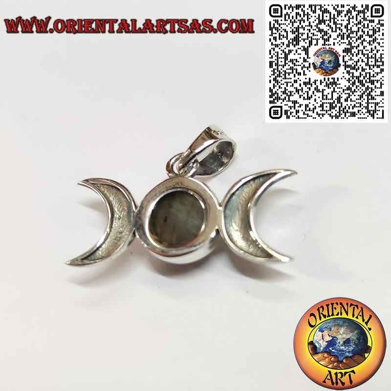 Pendentif Triple Déesse Labradorite Argent - Symbole Magique