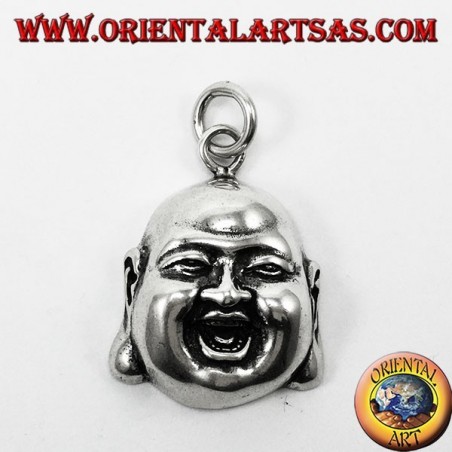 Ciondolo in Argento,  faccia Buddha benessere