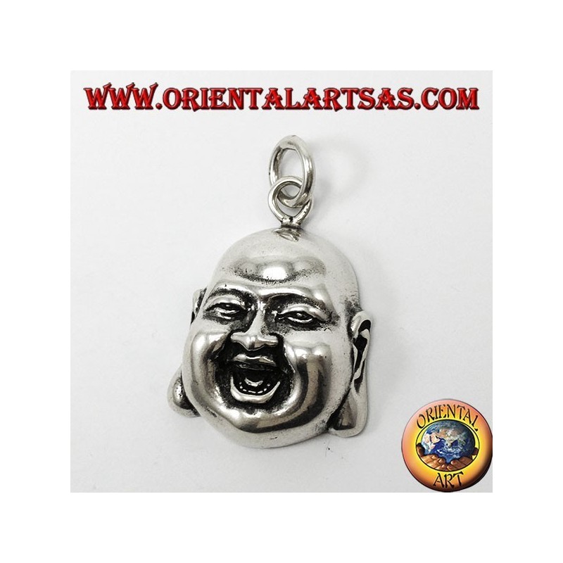 Ciondolo in Argento,  faccia Buddha benessere