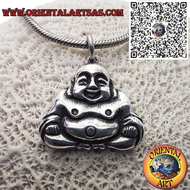 Ciondolo Buddha Ridente Argento 925 - Fortuna e Prosperità