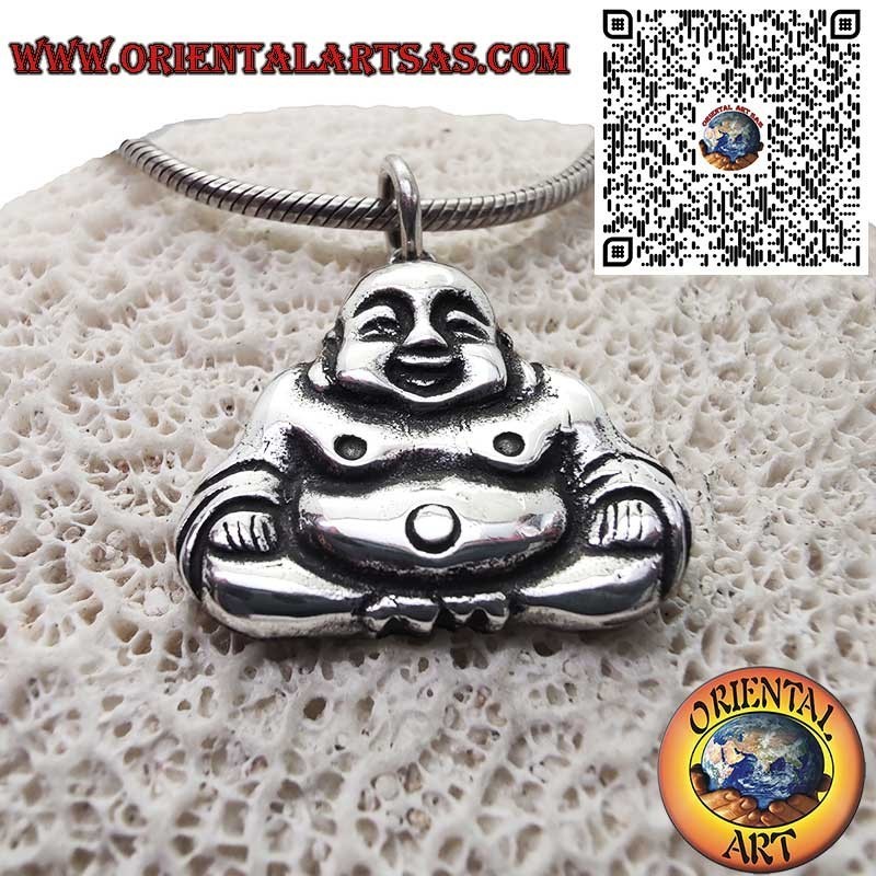 Pendentif Bouddha Rieur Argent 925 - Chance et Prospérité