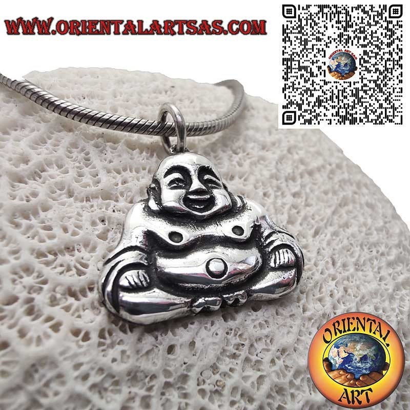 Lachender Buddha Silber 925 Anhänger - Glück und Wohlstand