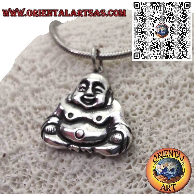 Ciondolo Buddha Ridente Argento 925 - Fortuna e Prosperità