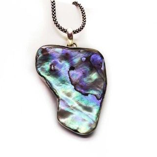Colgante Triángulo Irregular en Plata 925 con Paua Shell (Abalón)