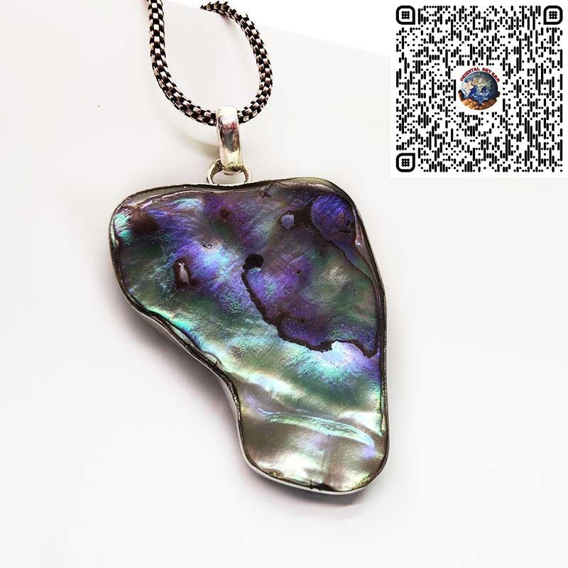 Ciondolo Triangolo Irregolare Paua Shell Argento 925