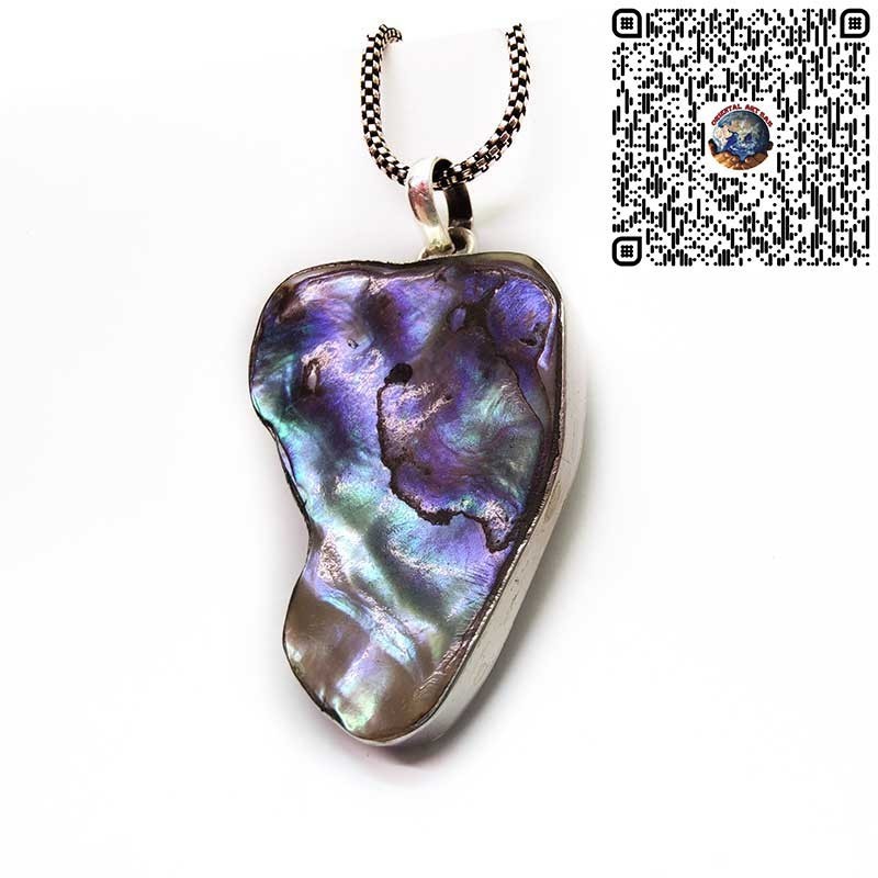 Ciondolo Triangolo Irregolare Paua Shell Argento 925