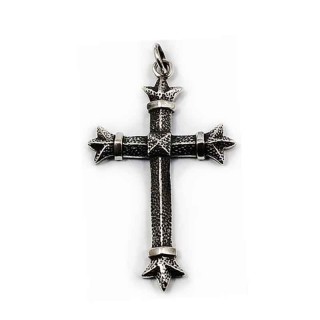 Ciondolo Croce Argento 925 - Croce Grande 60x40 mm Brunita