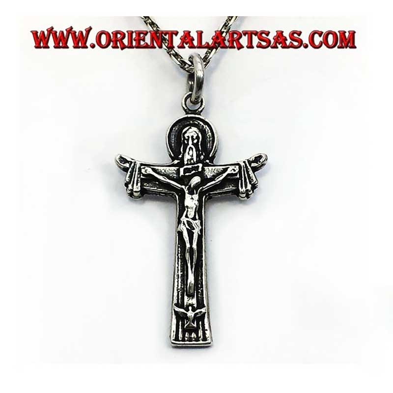 Silver Trinity Crucifix Pendant – Father, Son & Holy Spirit