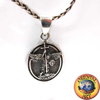 Colgante Plata 925 San Miguel Arcángel y Ángel de la Guarda