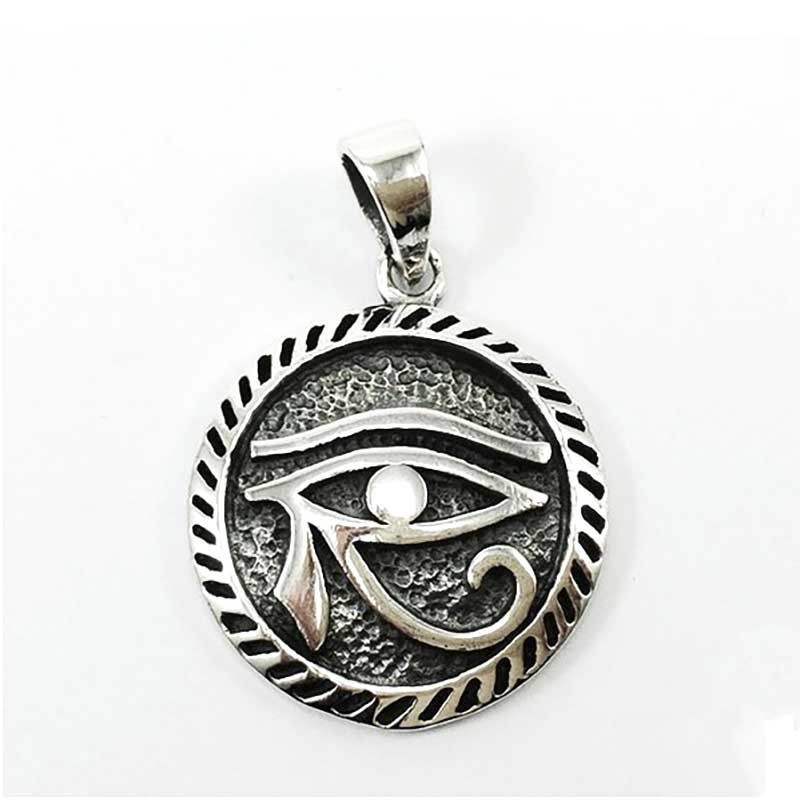 Silver Eye of Horus Pendant - Prosperity and Protection Amulet