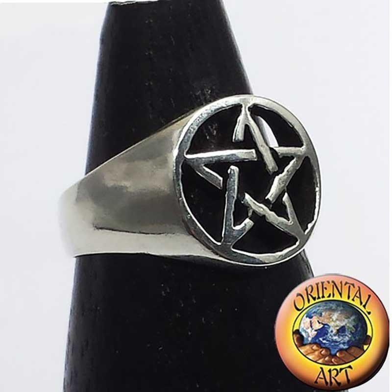 925 Sterling Silver Pentacle Ring | Esoteric Jewelry