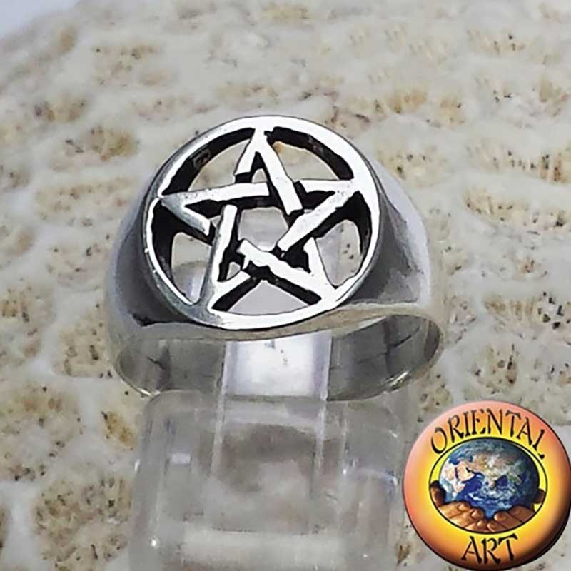 925 Sterling Silver Pentacle Ring | Esoteric Jewelry