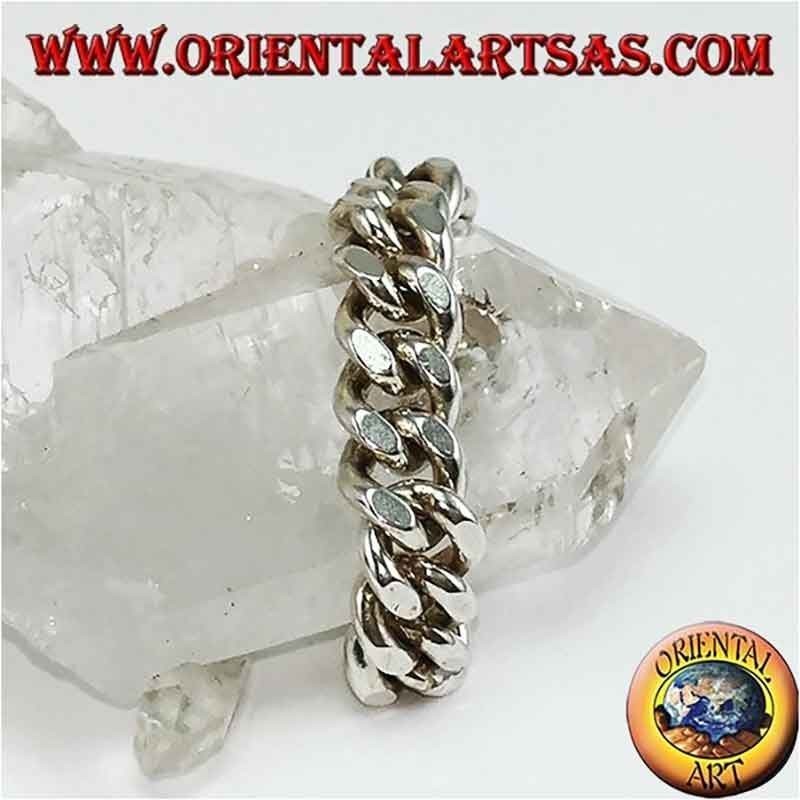 Anello a Catena in Argento 925 - Maglie Mobili