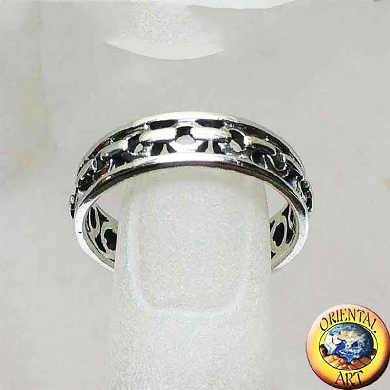 Bague Anneau Argent 925 Chaîne Ajourée | Oriental Art