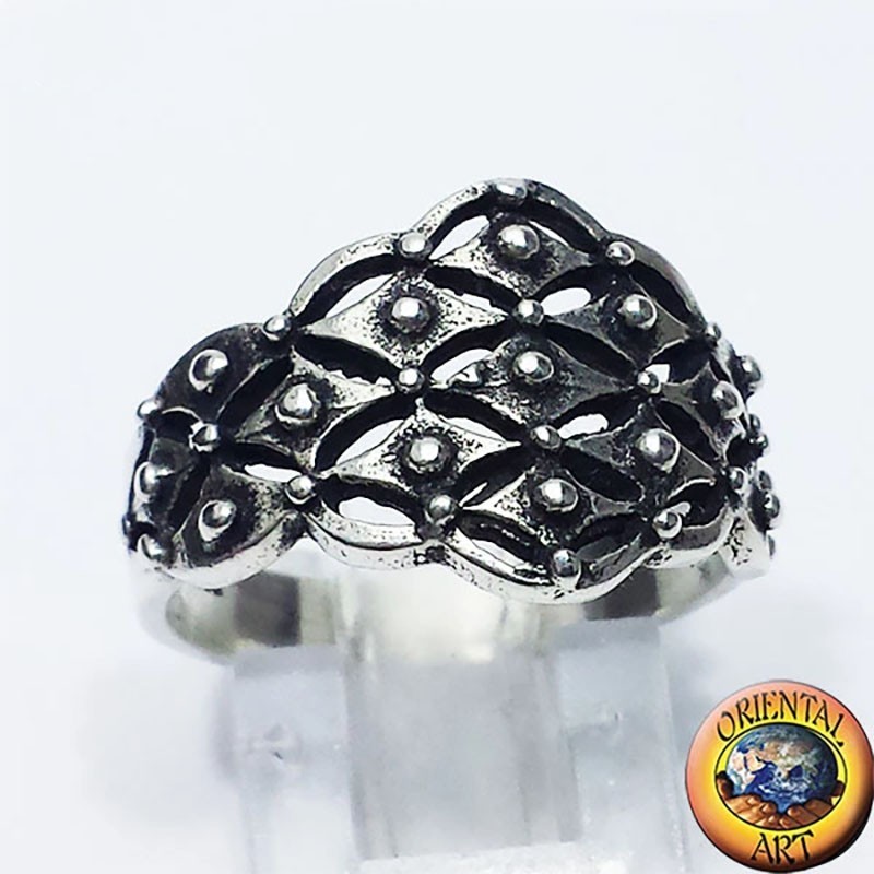 Anillo Fede Sarda Plata 925 Ancho 15mm | Oriental Art