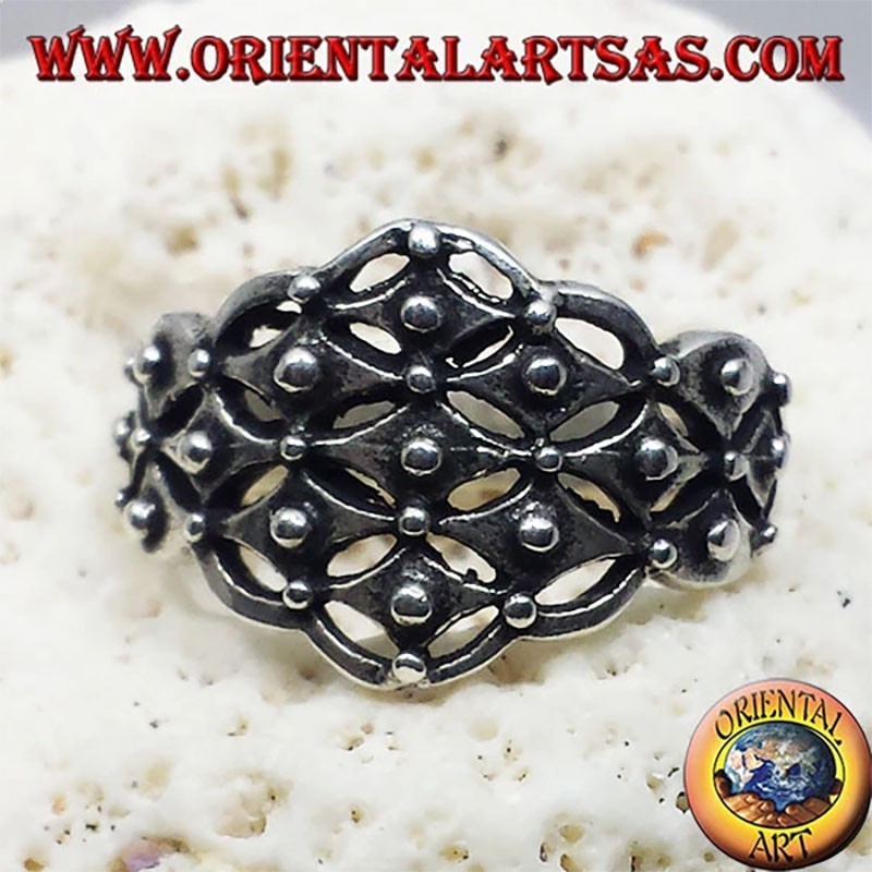 Bague Alliance Sarde Argent 925 Large 15mm | Oriental Art