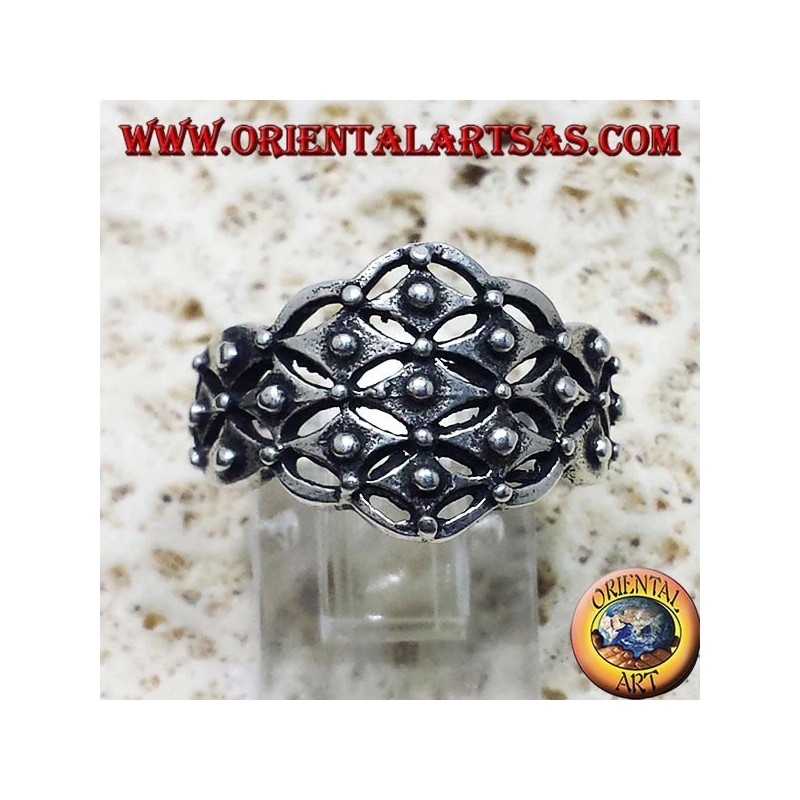Bague Alliance Sarde Argent 925 Large 15mm | Oriental Art
