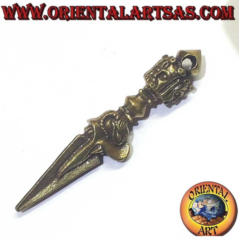 Pendentif Phurba Vajrakila Mahakala Laiton 55mm | Oriental Art
