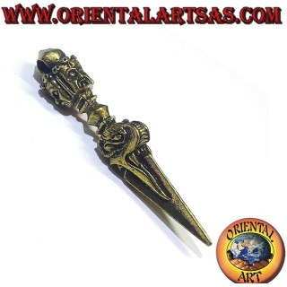 Colgante Phurba Vajrakila Mahakala Latón - Cuchillo Ritual Tibetano Oriental Art