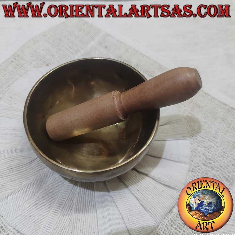 Campana Tibetana 7 Metalli Fatta a Mano - 10 cm Nota RE (587 Hz)