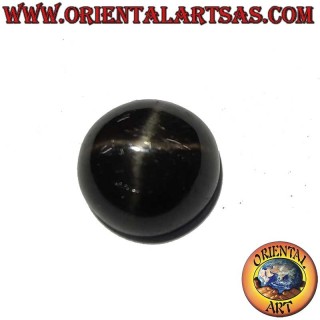 Natural Black Star Diopside 9mm - Cabochon with 4-Ray Asterism