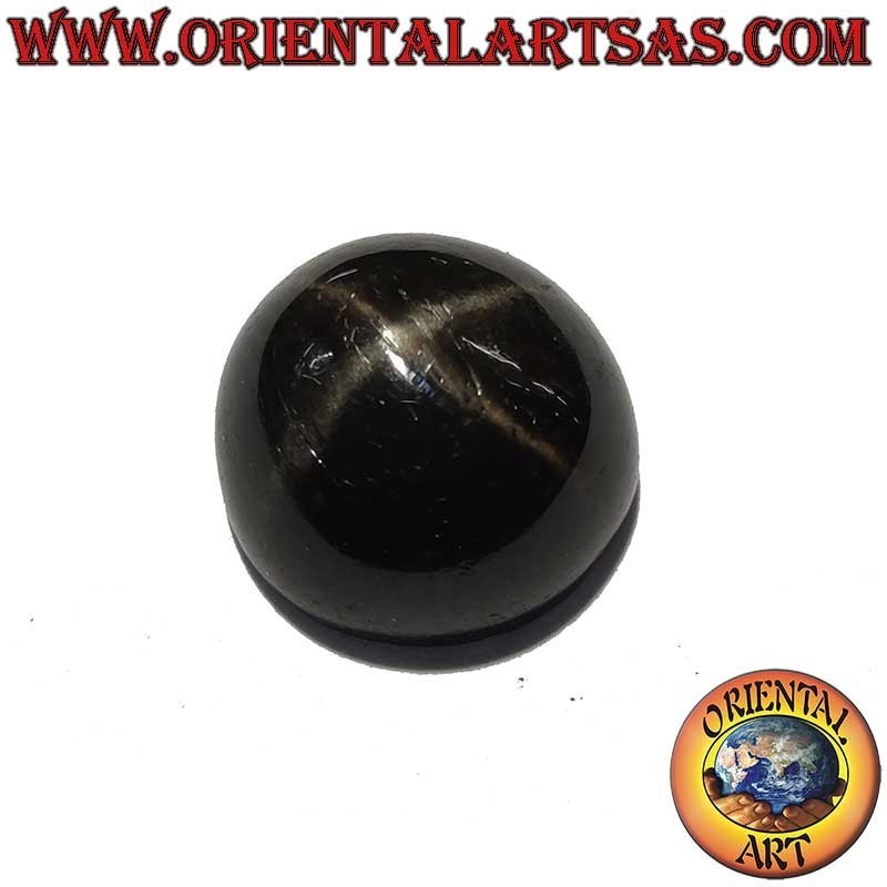 Black Star Diopside Naturale 9mm Cabochon Asterismo 4 Raggi | Oriental Art