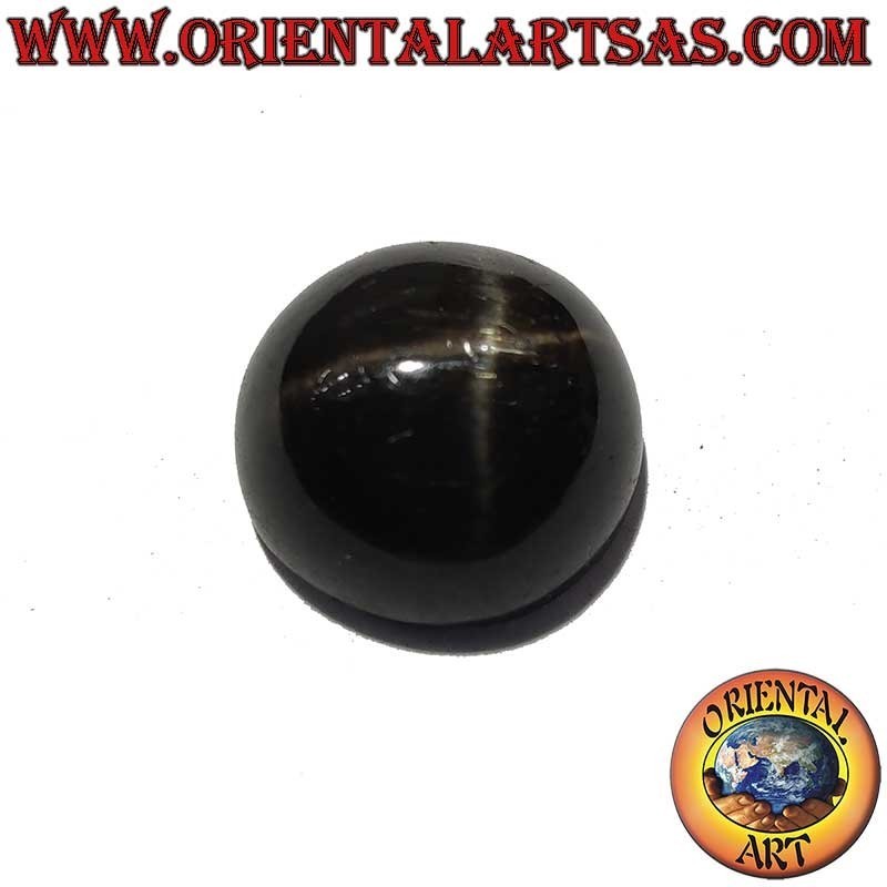 Black Star Diopside Naturale 9mm Cabochon Asterismo 4 Raggi | Oriental Art