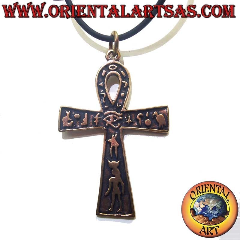 Ankh Ojo de Horus Colgante Bronce 55mm | Oriental Art