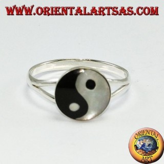 Silber Ring, Yin Yang Tao (einfach)