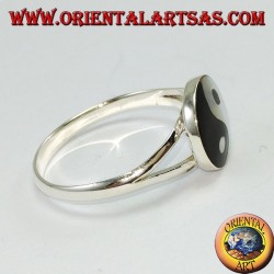 Silver ring, yin yang Tao (simple)