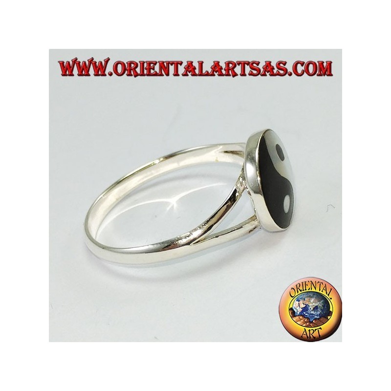 Bague en argent, yin yang Tao (simple)