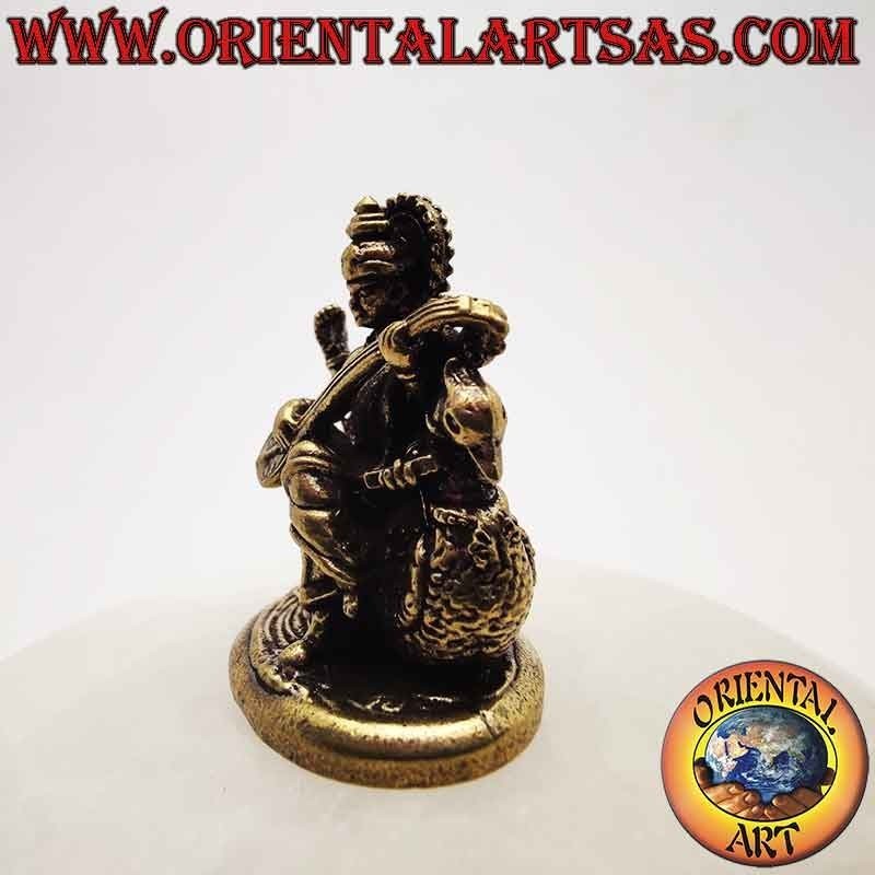Estatua Saraswati sobre Cisne Latón - Diosa India | Oriental Art