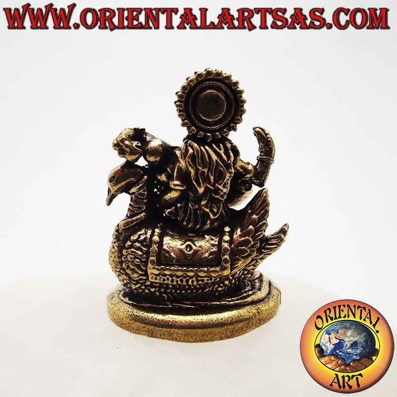 Estatua Saraswati sobre Cisne Latón - Diosa India | Oriental Art