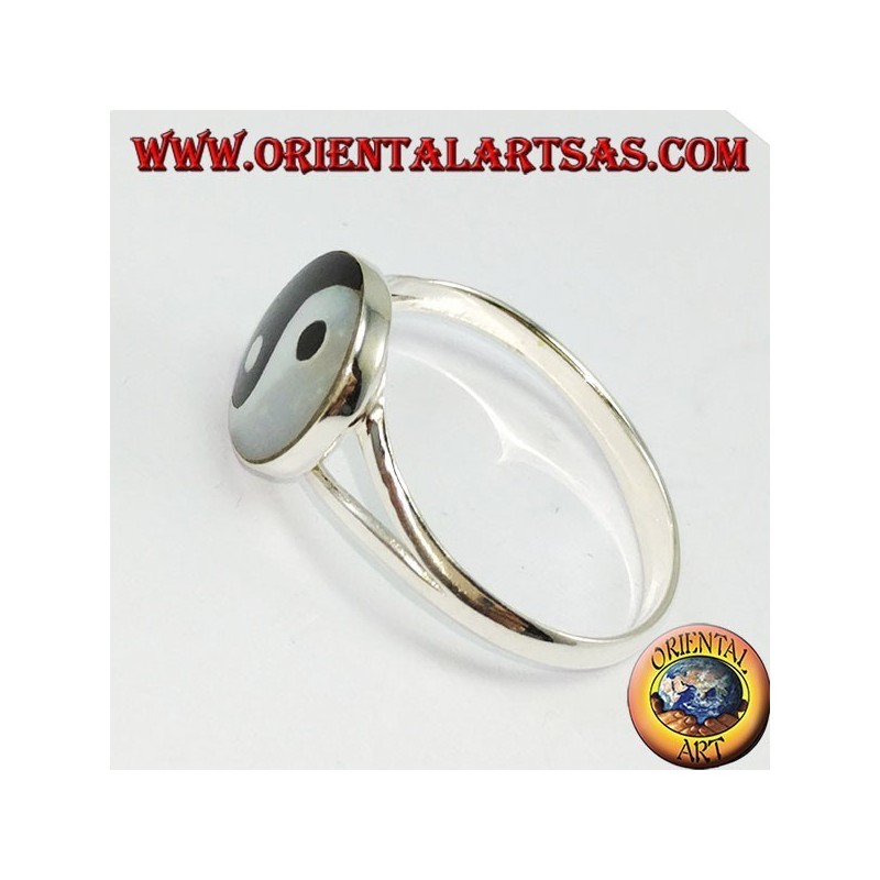 Anello in argento, yin yang Tao (semplice)