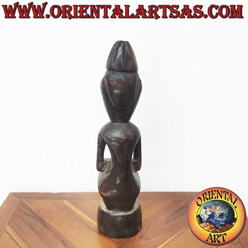 Statue Tribale Dayak Bois de Fer Bornéo 27cm - Esprit Ancêtre Protecteur