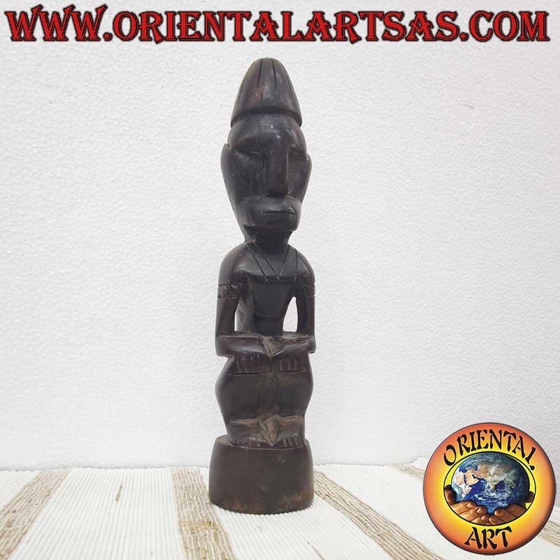 Estatua Tribal Dayak Madera de Hierro Borneo 27cm - Espíritu Ancestro Protector