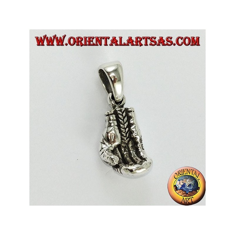 Silver pendant, boxer gloves